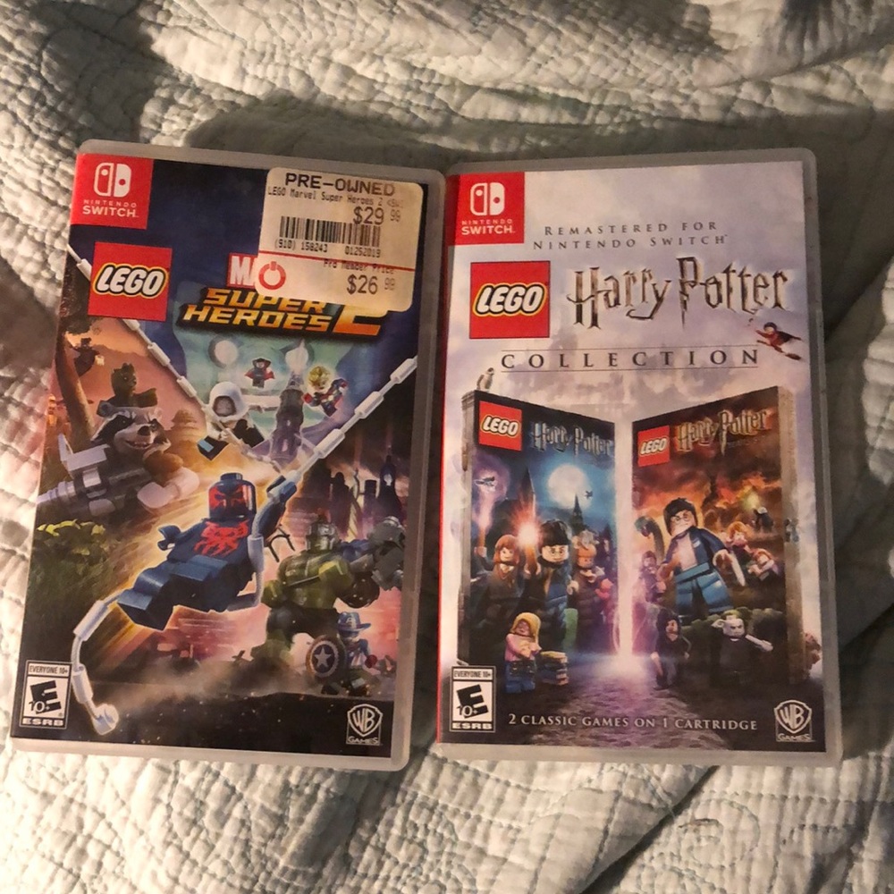 Lego marvel super hero and Harry Potter collection Nintendo switch bundle